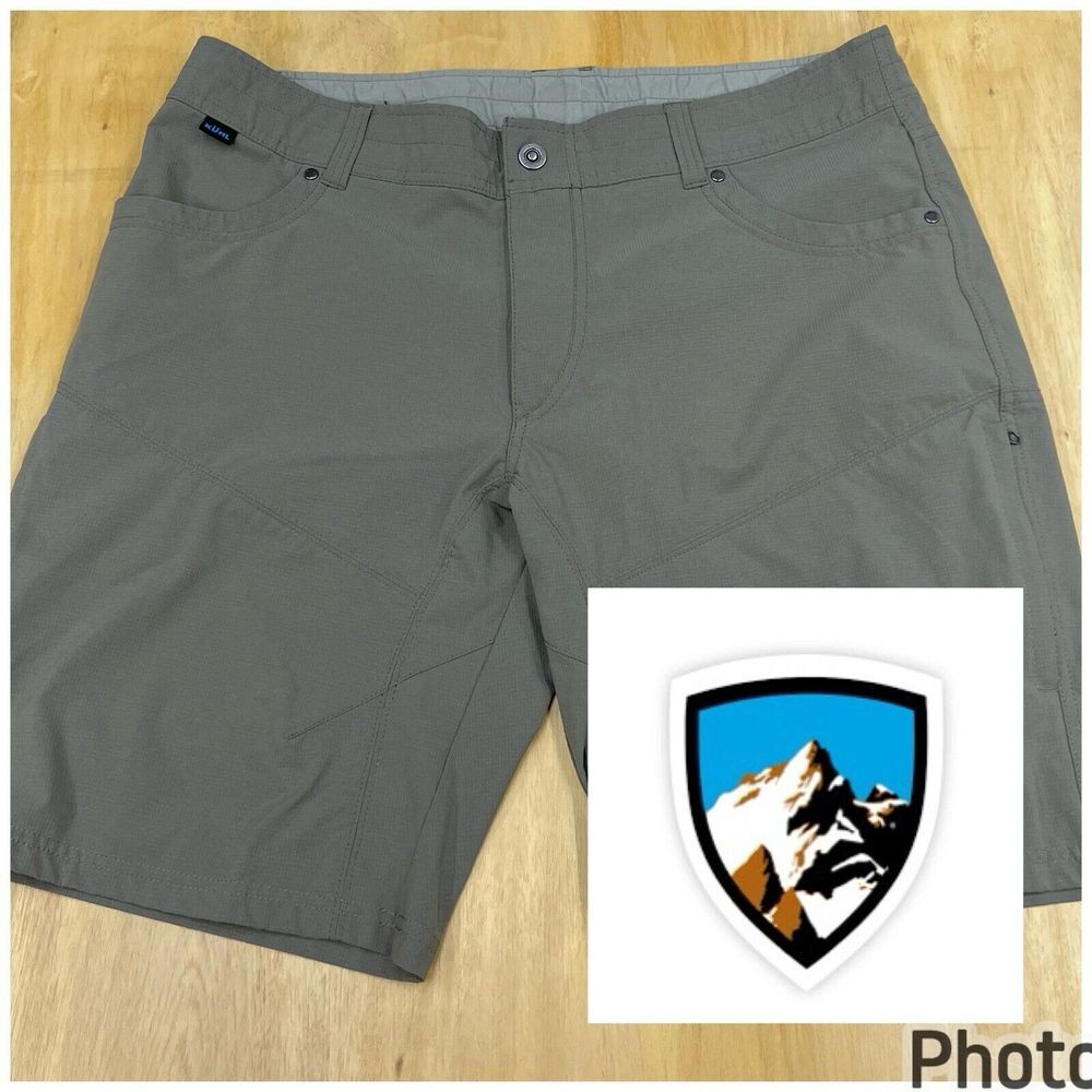 Kuhl Silencr Cargo Shorts Mens 38x9 Ripstop Stretch Khaki Tan Unlined‎ Chino